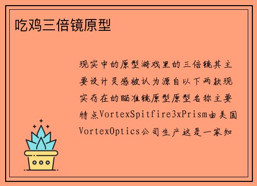 吃鸡三倍镜原型